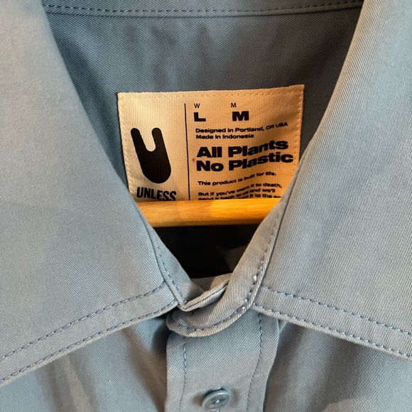 Unless Collective Embroidered Work Shirt- Wms L/ Men’s M - Picture 3 of 5
